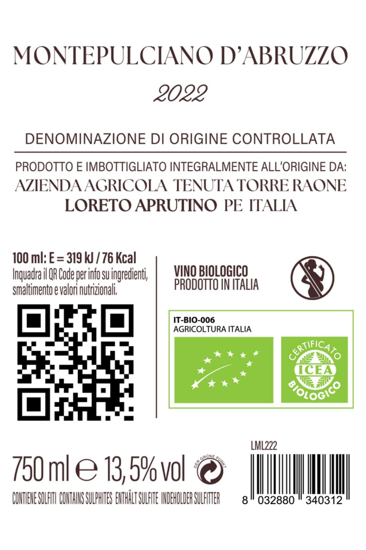 Montepulciano d’Abruzzo Doc Bio