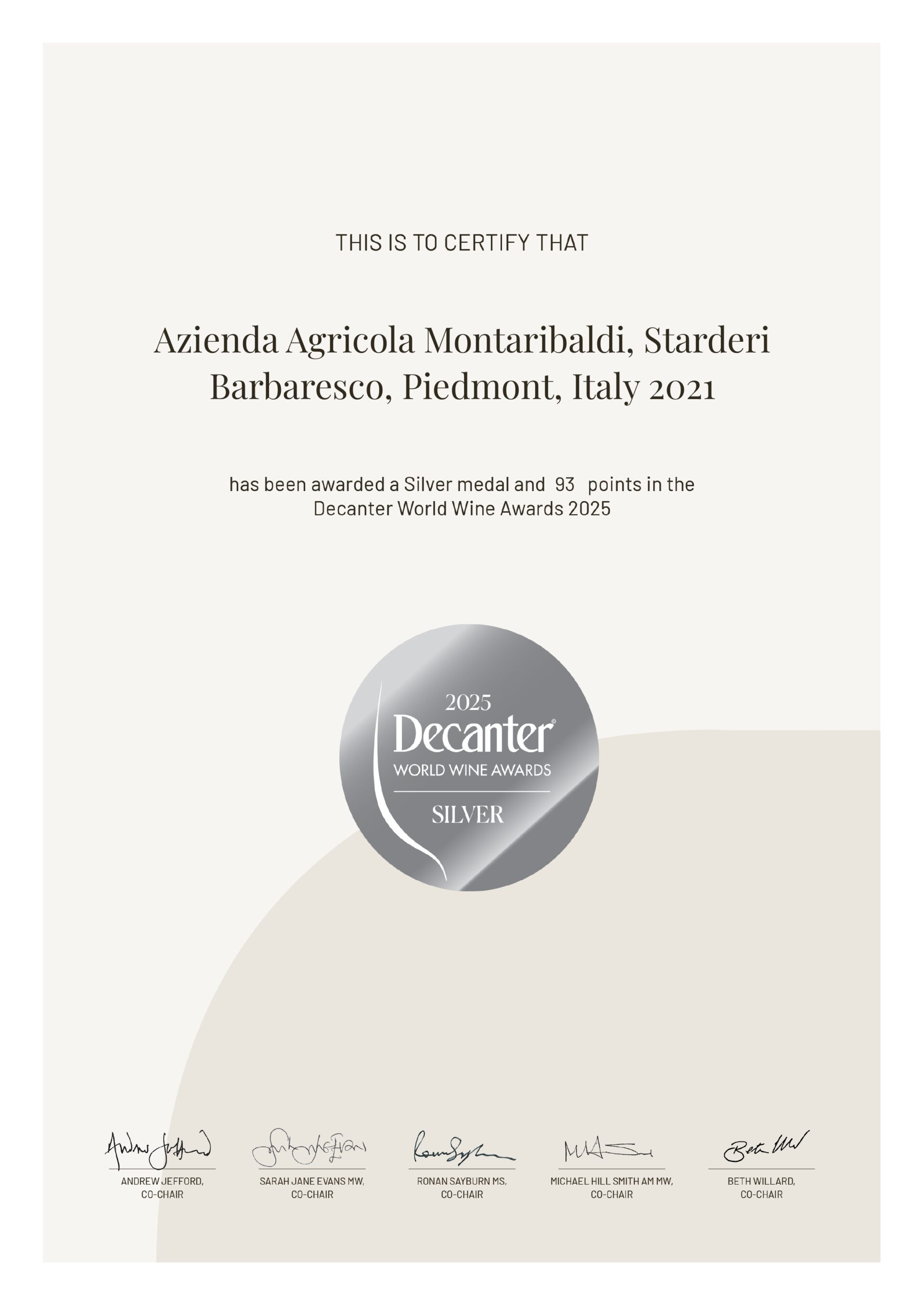 BARBARESCO DOCG Starderi